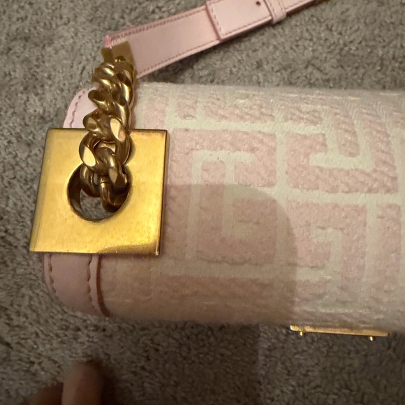 Balmain 1945 Jacquard Monogram pink bag. Used once - Picture 6 of 9